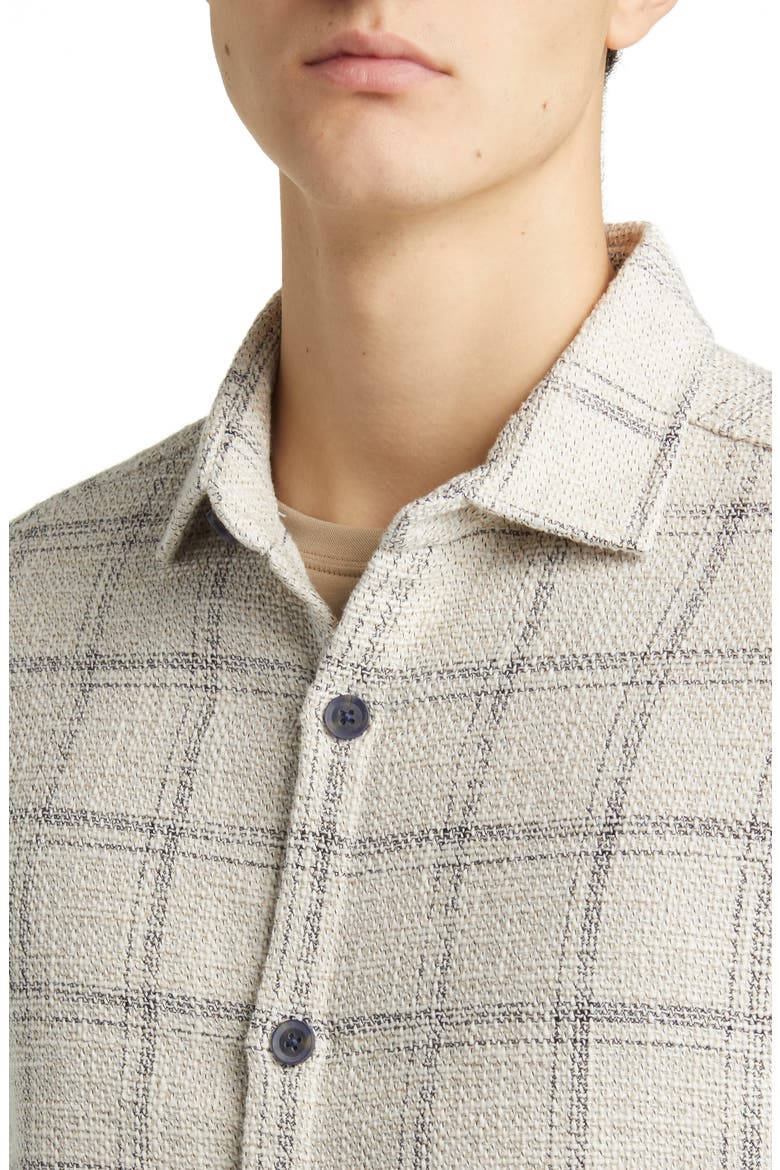 New London Check Button-Up Shirt, Alternate, color, LIGHT BEIGE