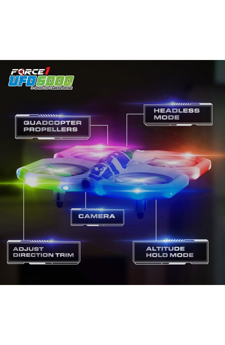 Force1 UFO 6000 Mini RC Stunt Aerial Drone, Alternate, color, White