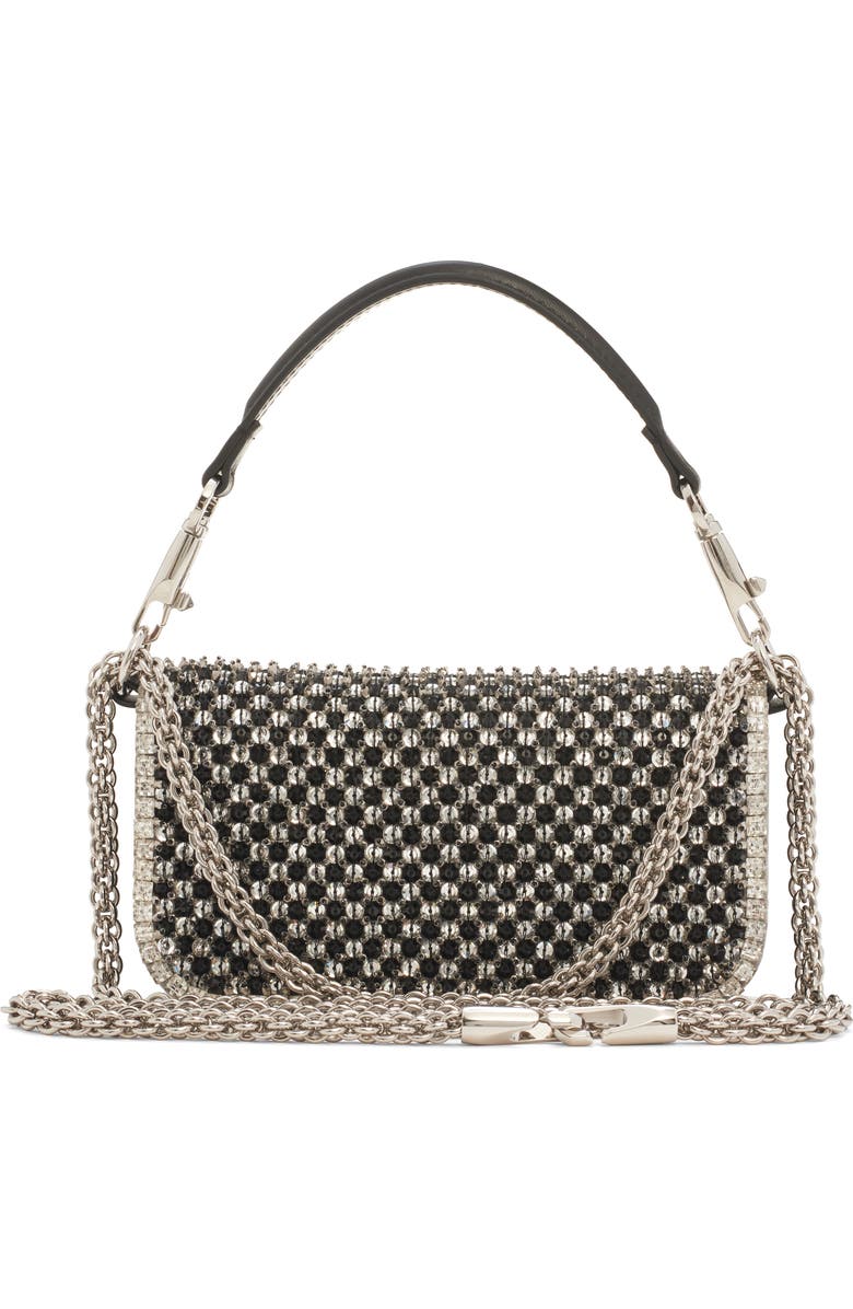 Valentino Garavani Small Locò Crystal & Bead Embellished Polka Dots Shoulder Bag, Alternate, color,