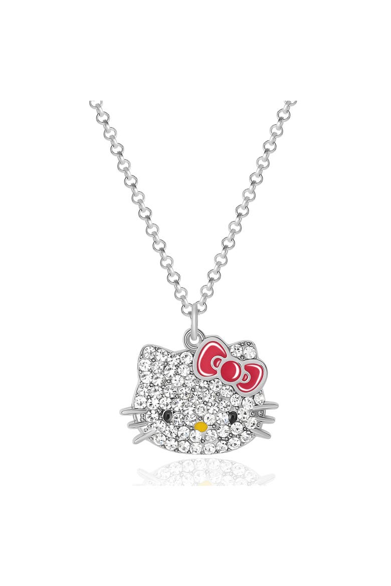 Fashion Pave Crystal Necklace, Main, color, Silver