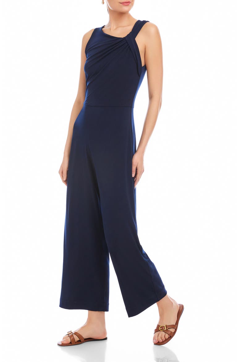 Becca Travel Jersey Jumpsuit, Alternate, color, NAVY