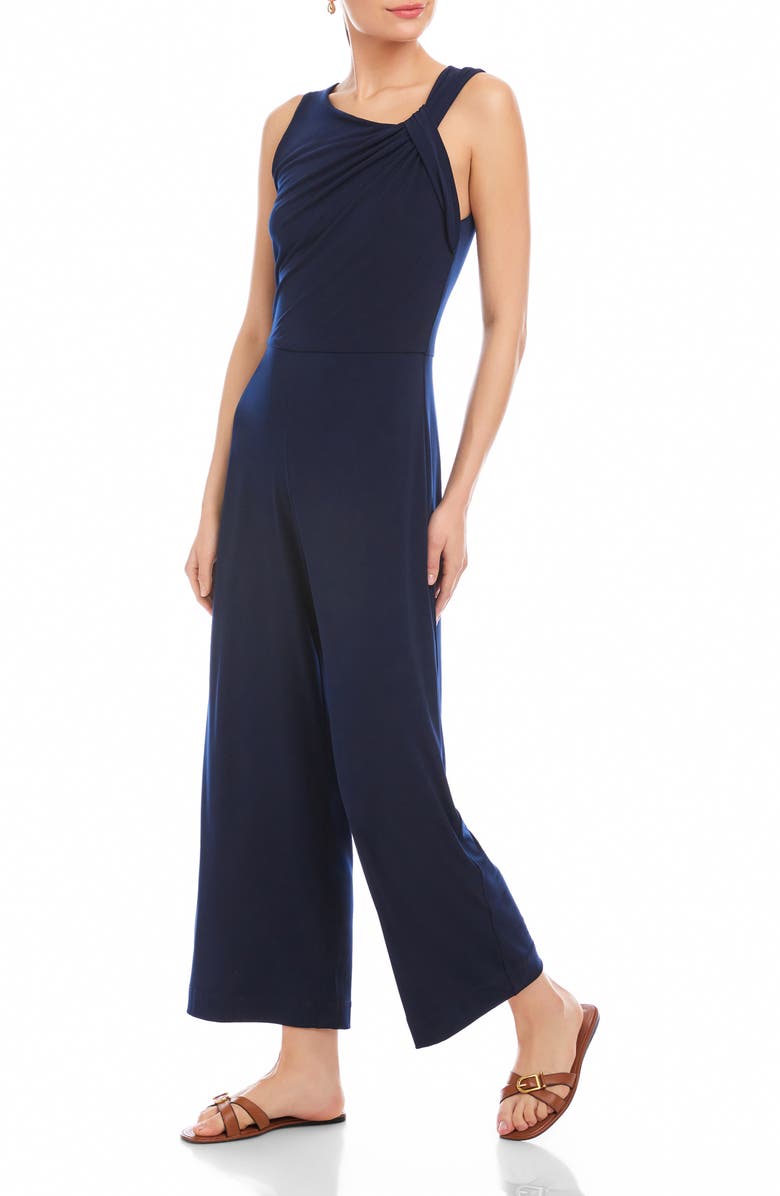FIFTEEN TWENTY Becca Travel Jersey Jumpsuit, Alternate, color, Navy