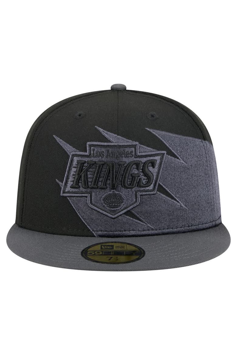 Men's New Era  Black Los Angeles Kings Spikes 59FIFTY Fitted Hat, Alternate, color, Black
