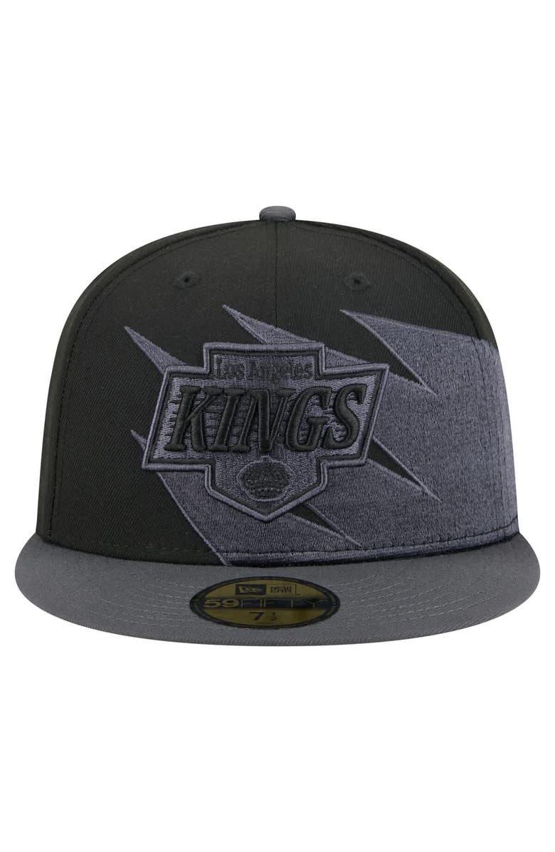 New Era Men's New Era  Black Los Angeles Kings Spikes 59FIFTY Fitted Hat, Alternate, color, Black