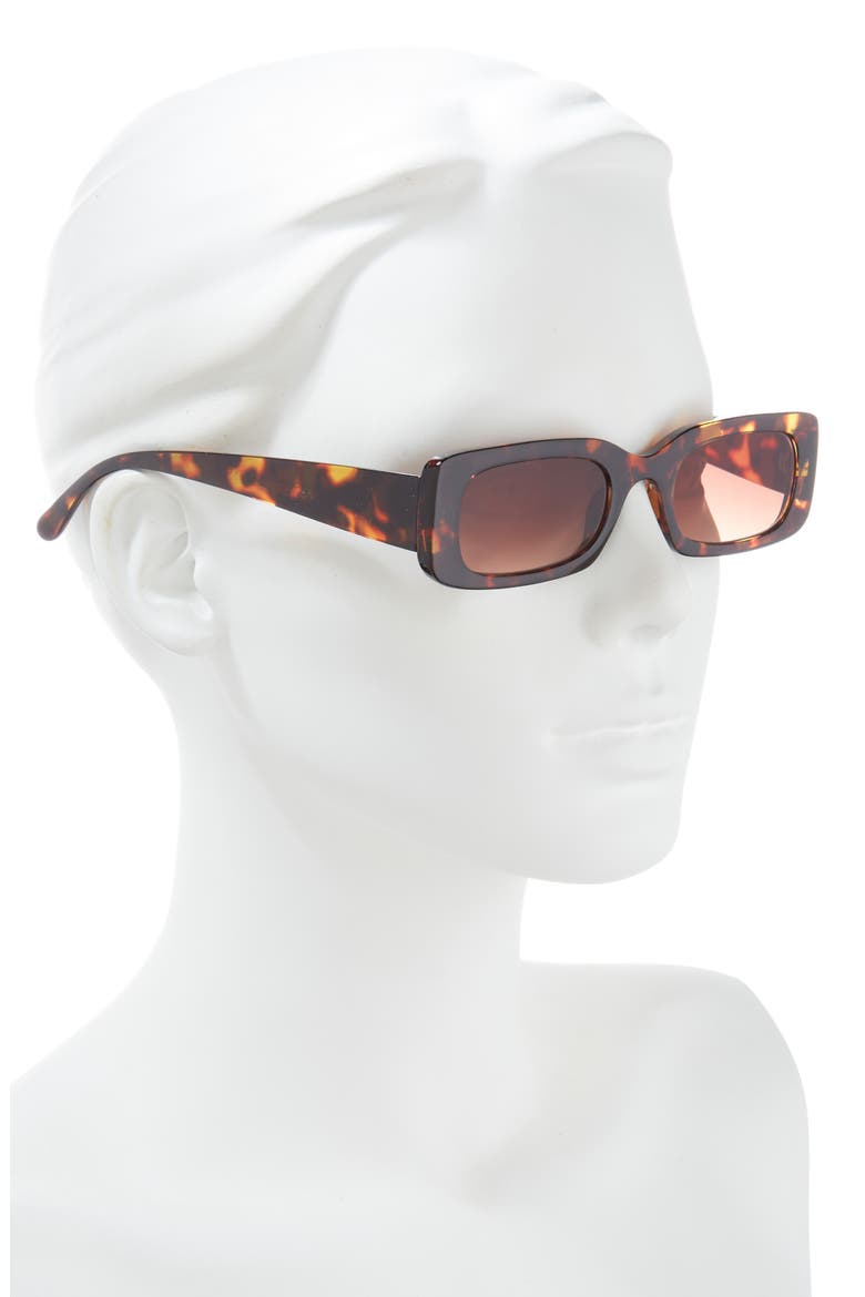 Rectangular Sunglasses, Alternate, color, TORTOISE