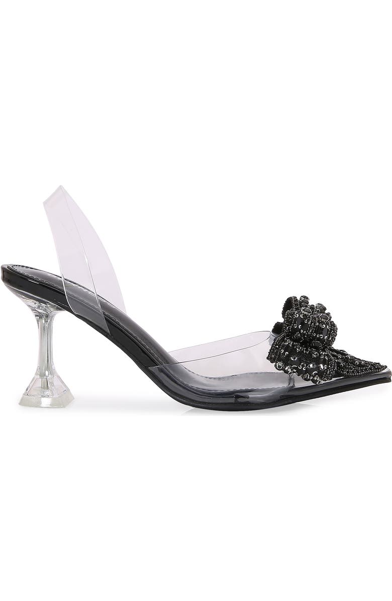 BERNESS Nina Rhinestone Bow Clear Kitten Heel Pump, Alternate, color,