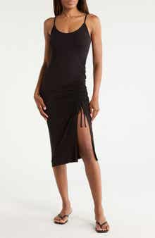 Strappy Cinch Side Midi Dress