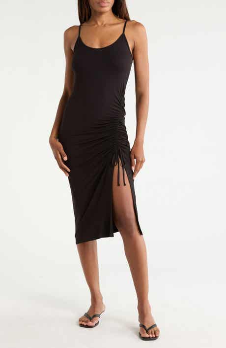 Strappy Cinch Side Midi Dress