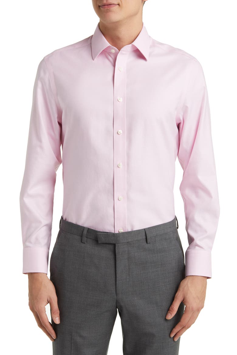 Non-Iron Twill Shirt, Main, color, PINK
