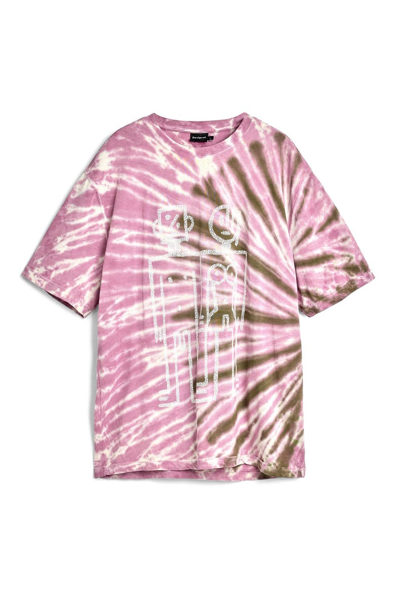 Tie Dye Graphic T-Shirt, Main, color, ORANGE