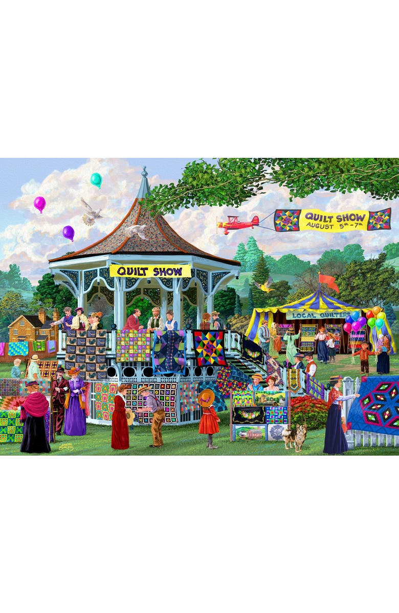 Sunsout Summer Quilt Show 1000 piece Jigsaw Puzzle for Adults, Main, color, Multicolor