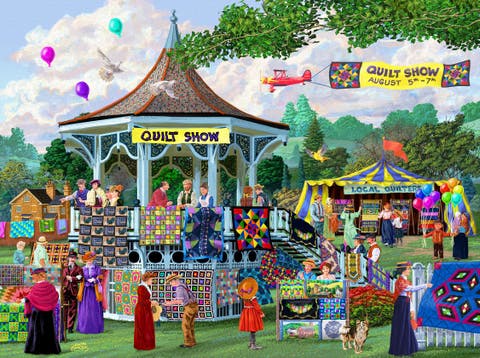 Summer Quilt Show 1000 piece Jigsaw Puzzle for Adults