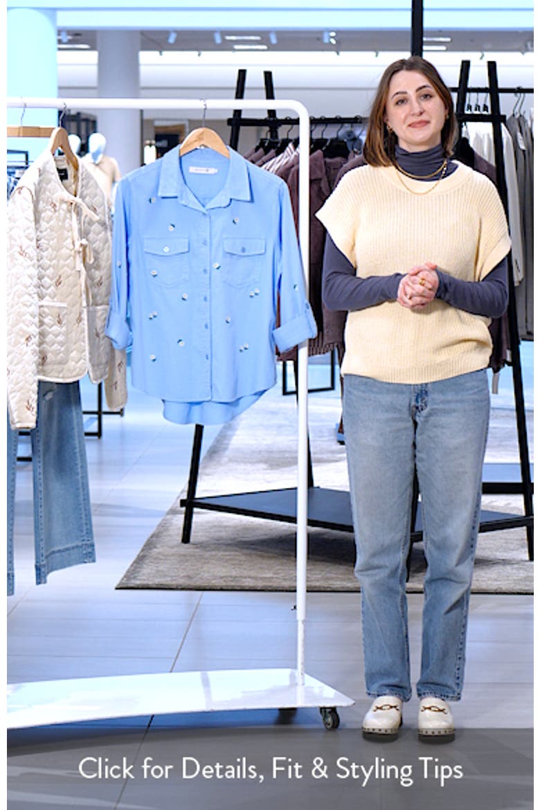 Daisy Meadow Embroidered Button-Up Shirt video