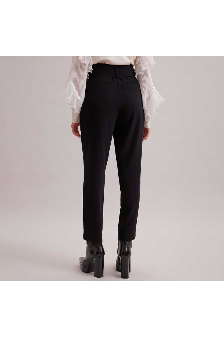 Women 's Pant  Lester Black Cotblack Cotton Cropped Pants With Tailored Fit And Zippered Waistton Cropped Pants With Tailored Fit And Zippered Waist, Alternate, color, Black