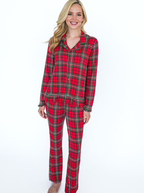 Rufflebutts Ruffle Flare Pajama Set In Red
