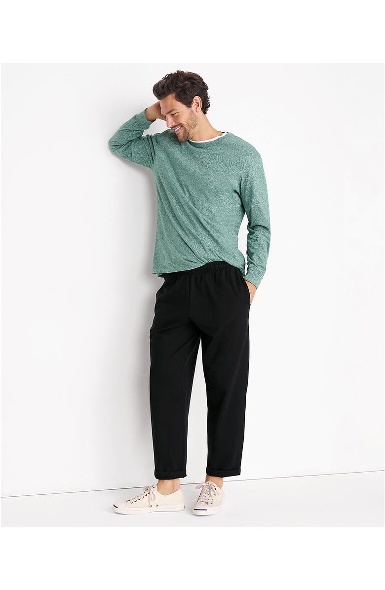 Lands' End Jersey Knit Pant, Alternate, color, Black