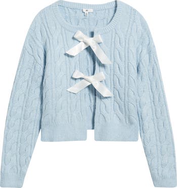Cable Bow Tie Cardigan Nordstrom