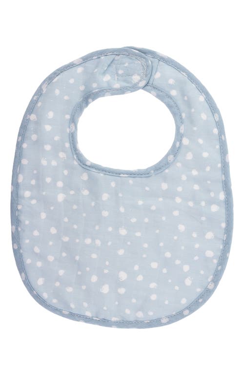 Stephen Joseph 2-pack Cotton Muslin Bibs & Silicone Spoon Set In Blue