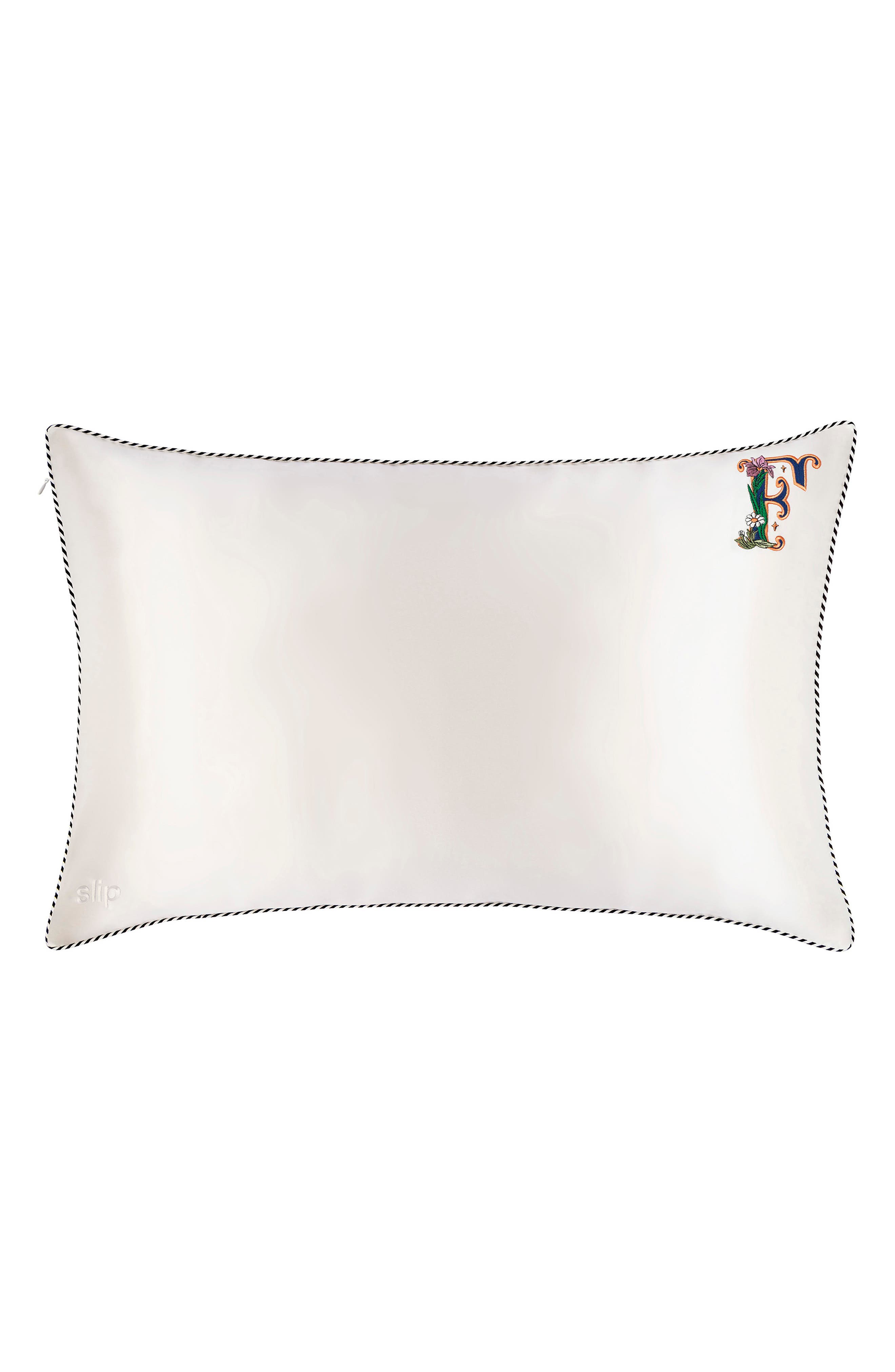 Embroidered Pure Silk Queen Pillowcase - Thumbnail 2