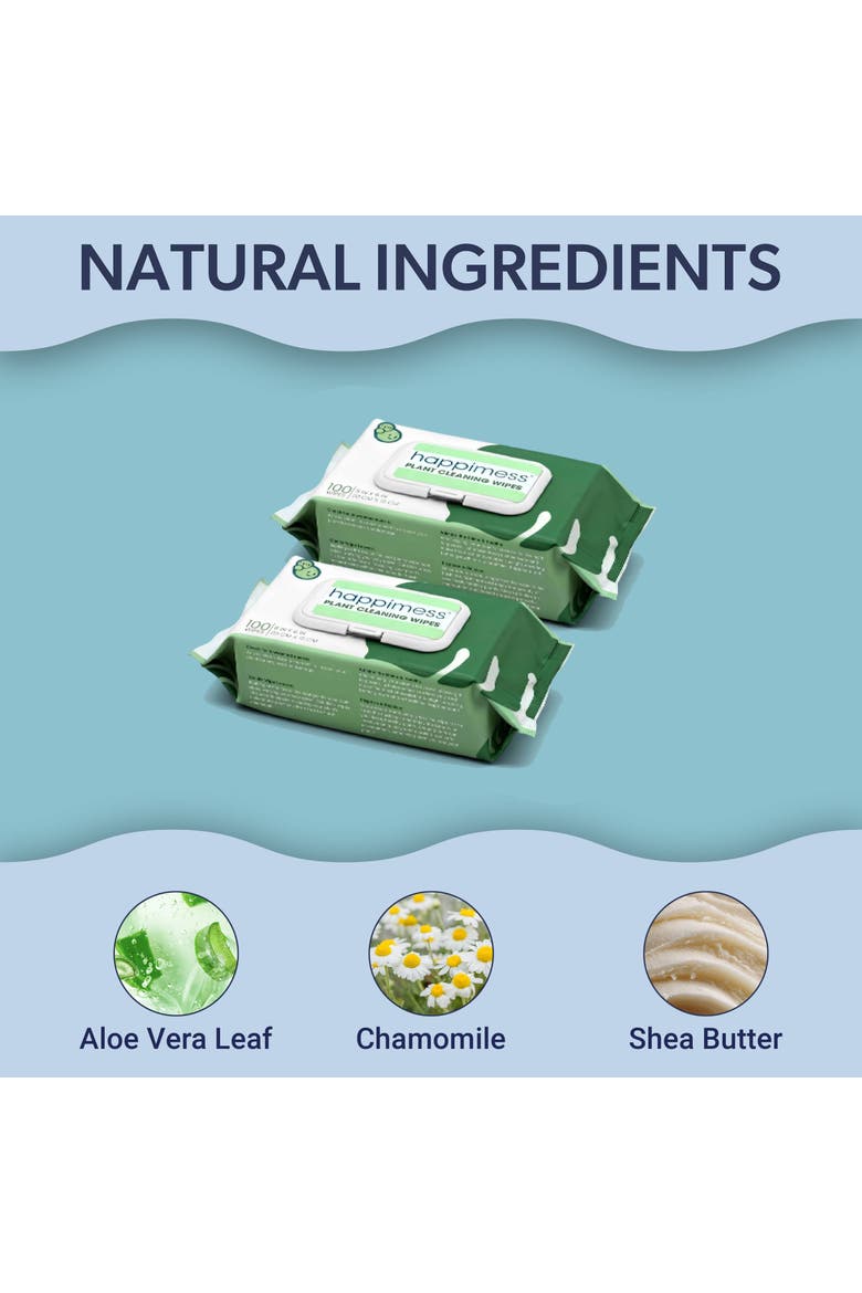 Essential Oil Infused Plant Cleaning Wipes, Remove Dust, Dirt, Water Spots and Restore Natural Leaf Shine, Alternate, color, White