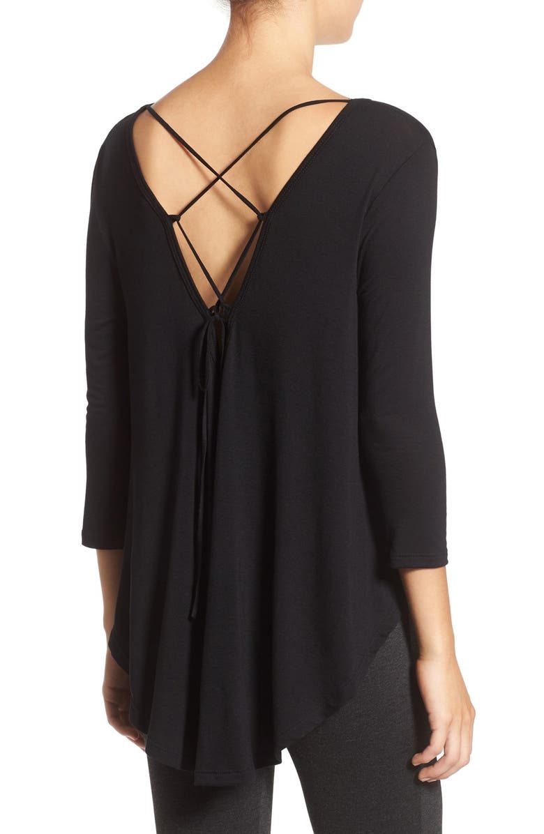 All in Favor Lace-Up Back Tee, Main, color,