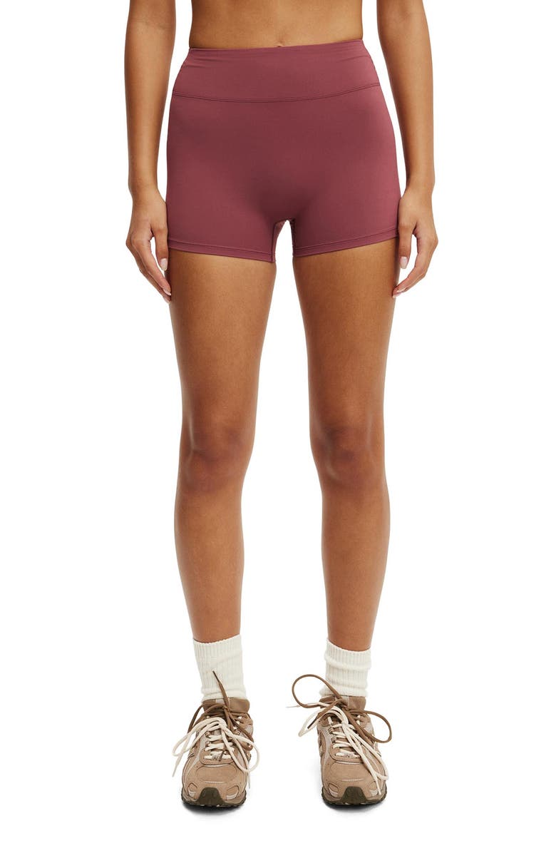 COTTON ON BODY Women's Active Ultra Luxe Invisible Scrunch V Shortie Short, Main, color, Dusty Rose