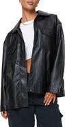 Princess Polly Callie Oversize Faux Leather Jacket