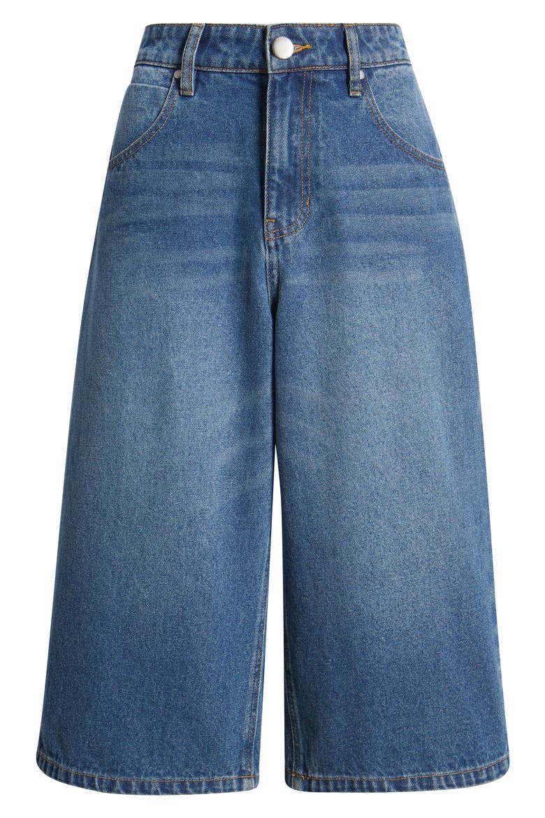 Wren High Waist Longline Bermuda Denim Shorts, Alternate, color, VINTAGE MEDIUM WASH