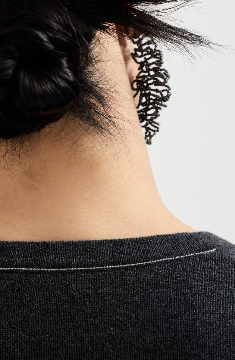 Brunello Cucinelli Cashmere sweater with monili, Alternate, color, Anthracite