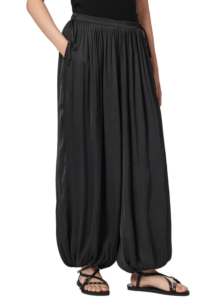 AllSaints Eshe Balloon Pants, Main, color, Black