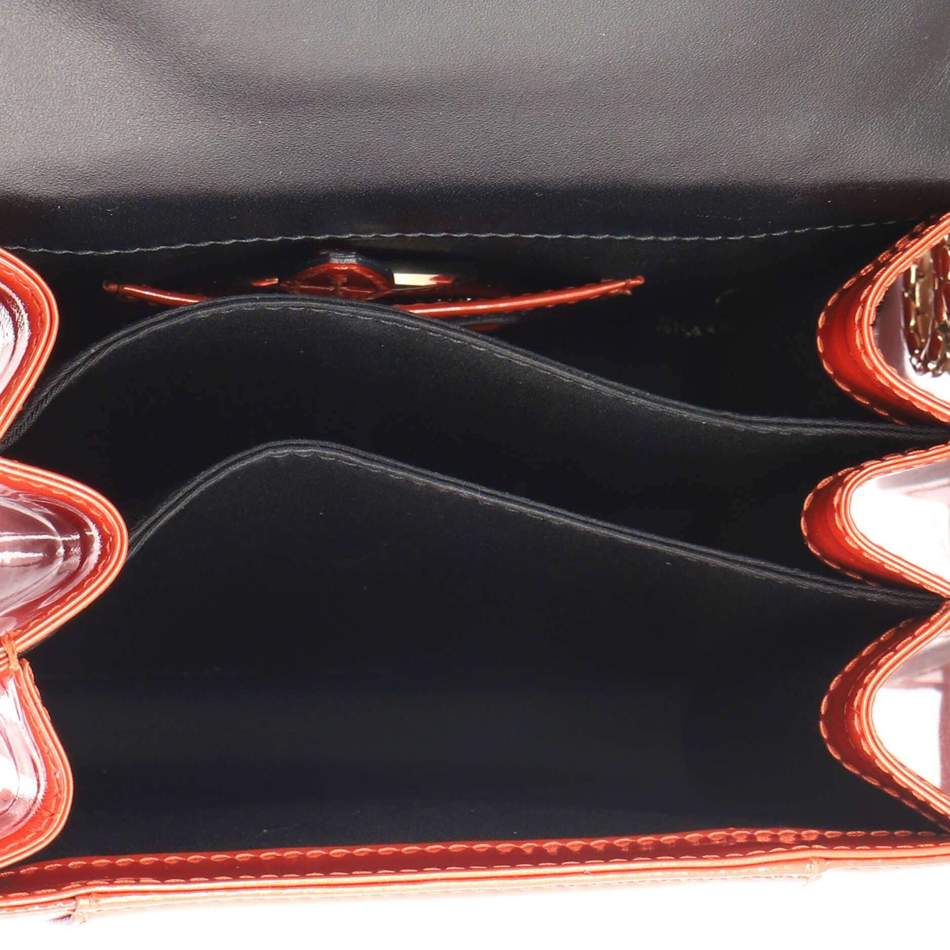 Serpenti Top Handle Bag Patent Small, Alternate, color, Orange