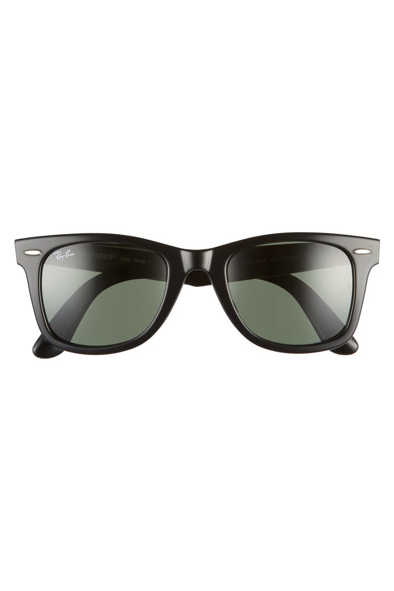 52mm Square Sunglasses, Alternate, color, BLACK