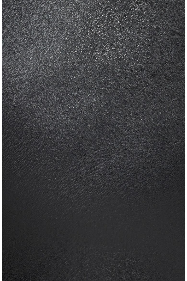 Studio Faux Leather Culottes, Alternate, color, BLACK