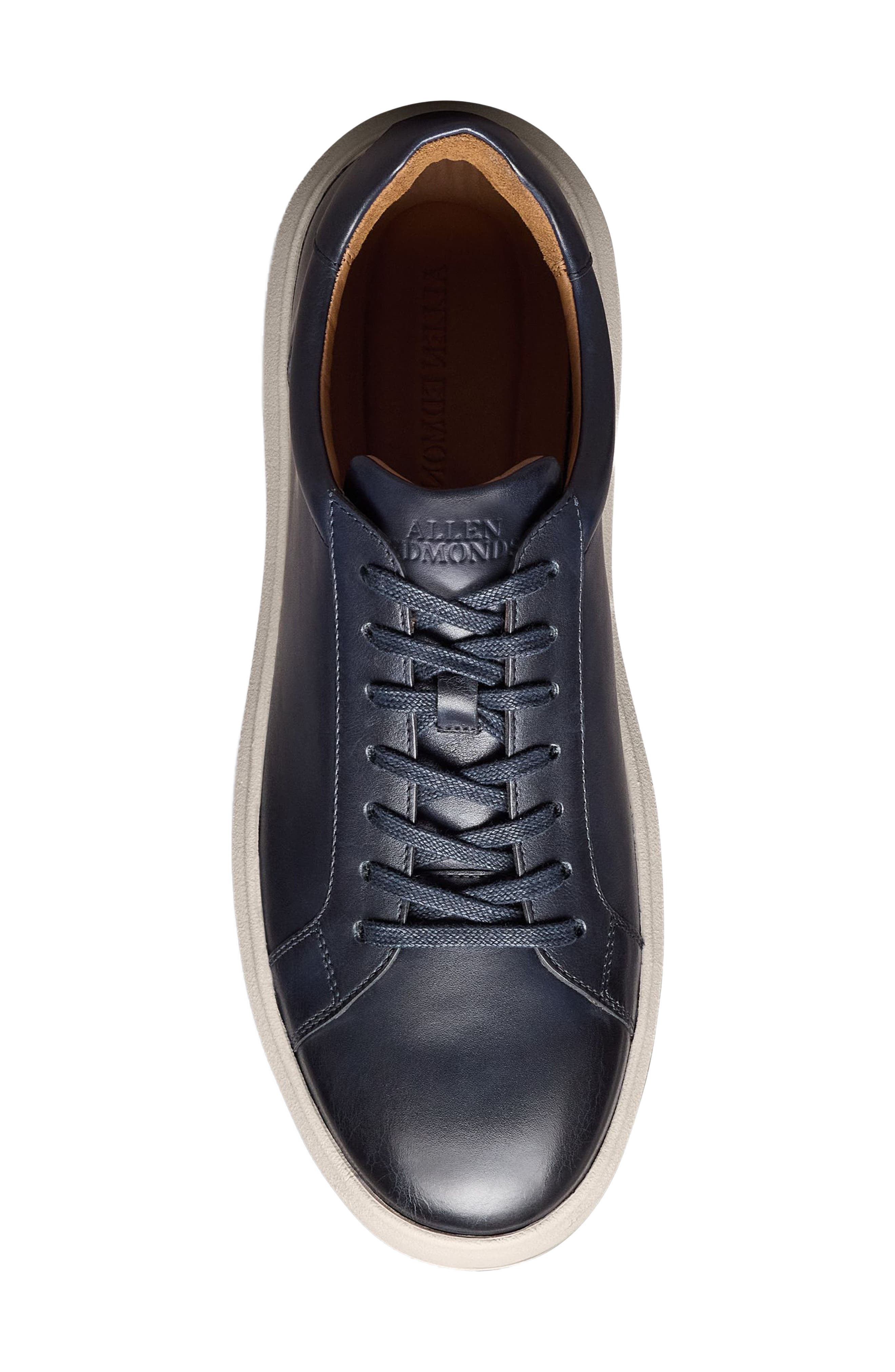 Foster Leather Sneaker, Alternate, color, NAVY