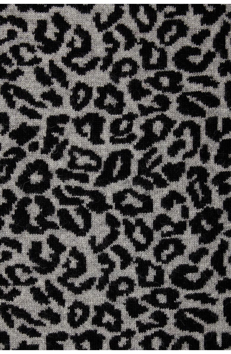 Portolano Leopard Print Infinity Scarf, Alternate, color, Blk/Lh Gry