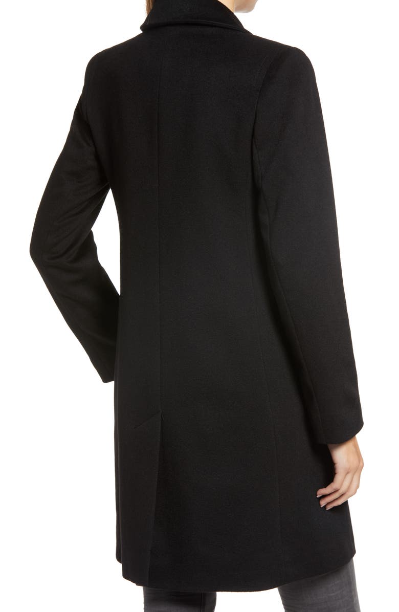 Fleurette Double Breasted Cashmere Coat, Alternate, color, Black