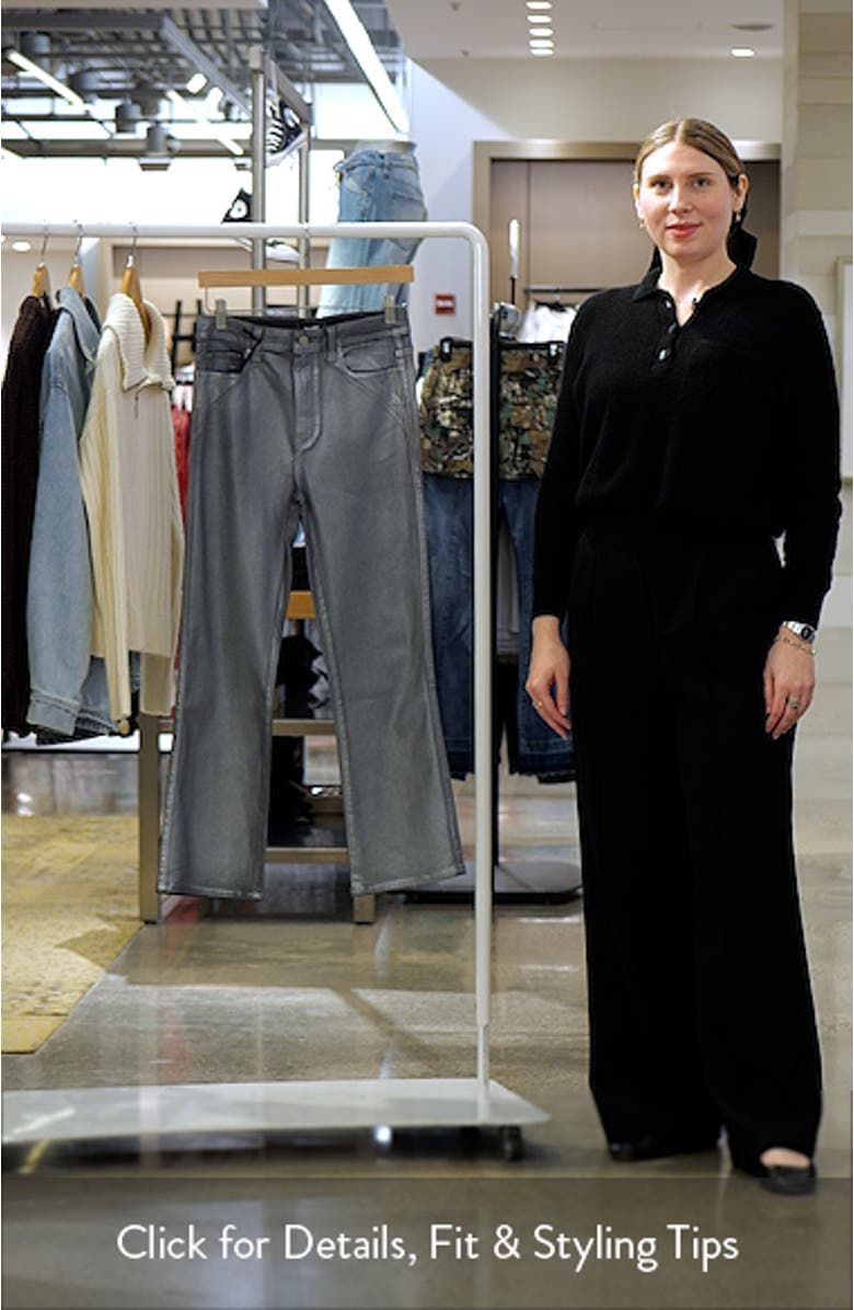 Claudine Coated High Waist Ankle Flare Jeans Jeans, sales video thumbnail