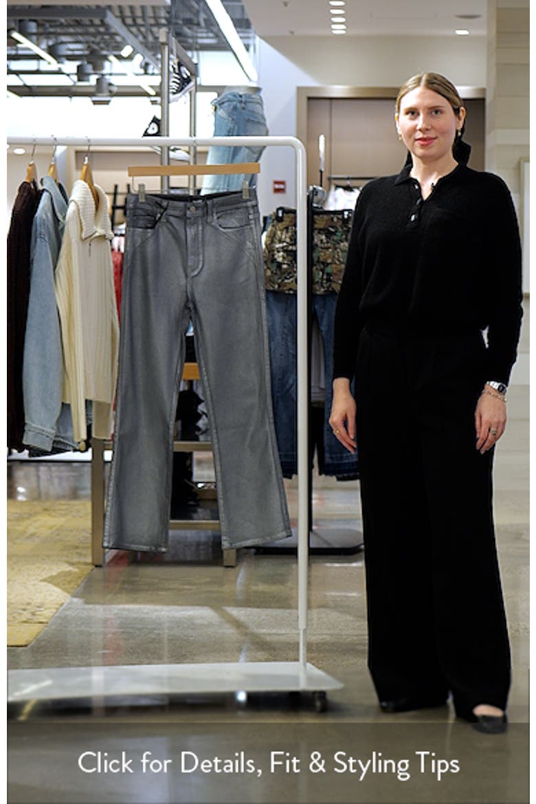 Claudine Coated High Waist Ankle Flare Jeans Jeans video