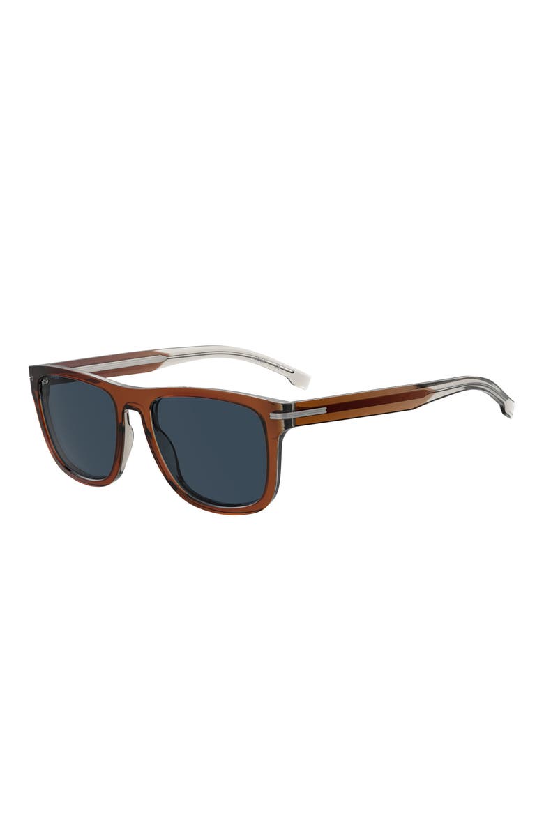 55mm Square Sunglasses, Alternate, color, BROWN
