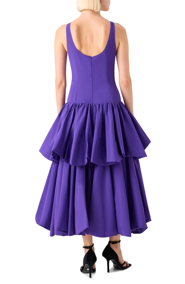 Akris punto Sleeveless Tiered Dress, Alternate, color, Purple