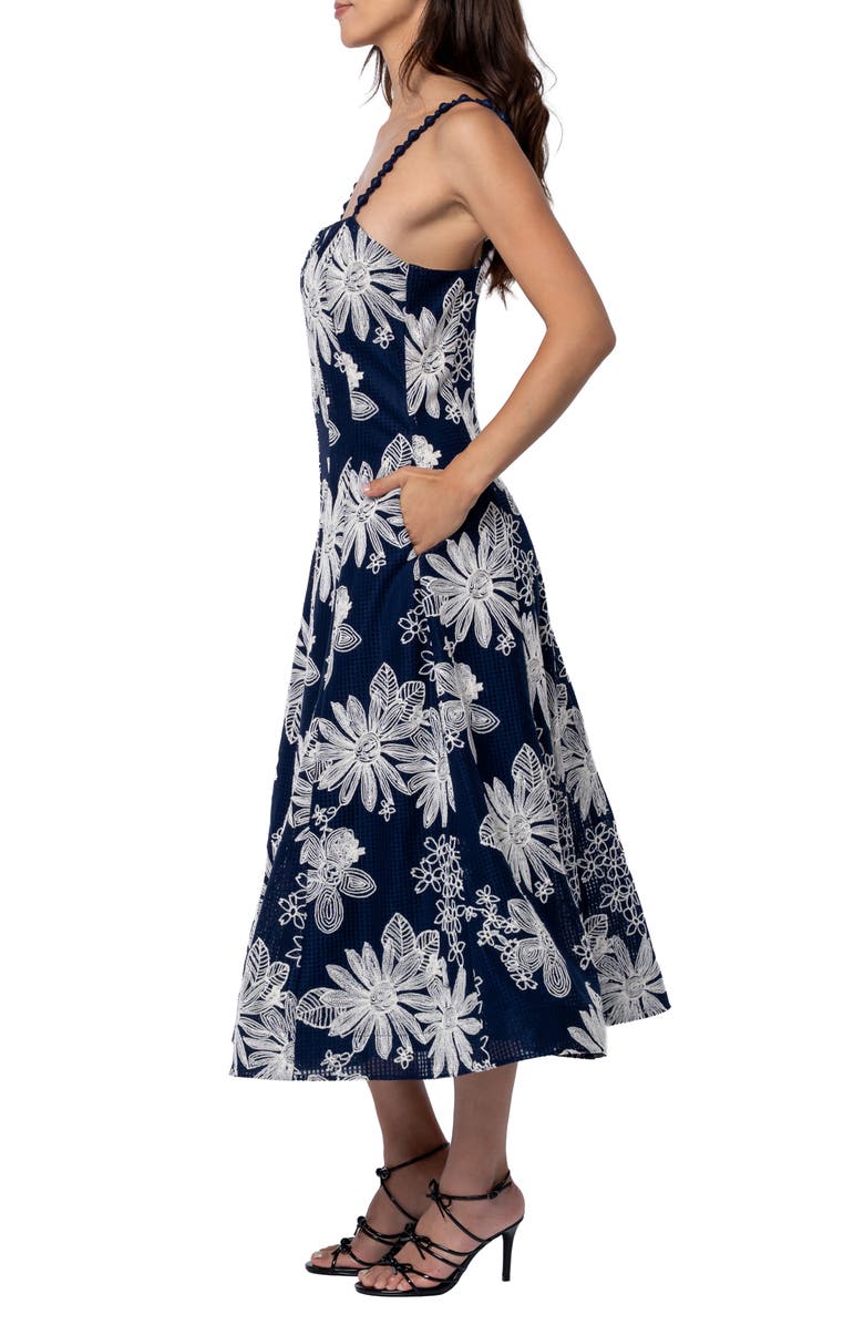 CIEBON Namie Floral Embroidery A-Line Dress, Alternate, color, 