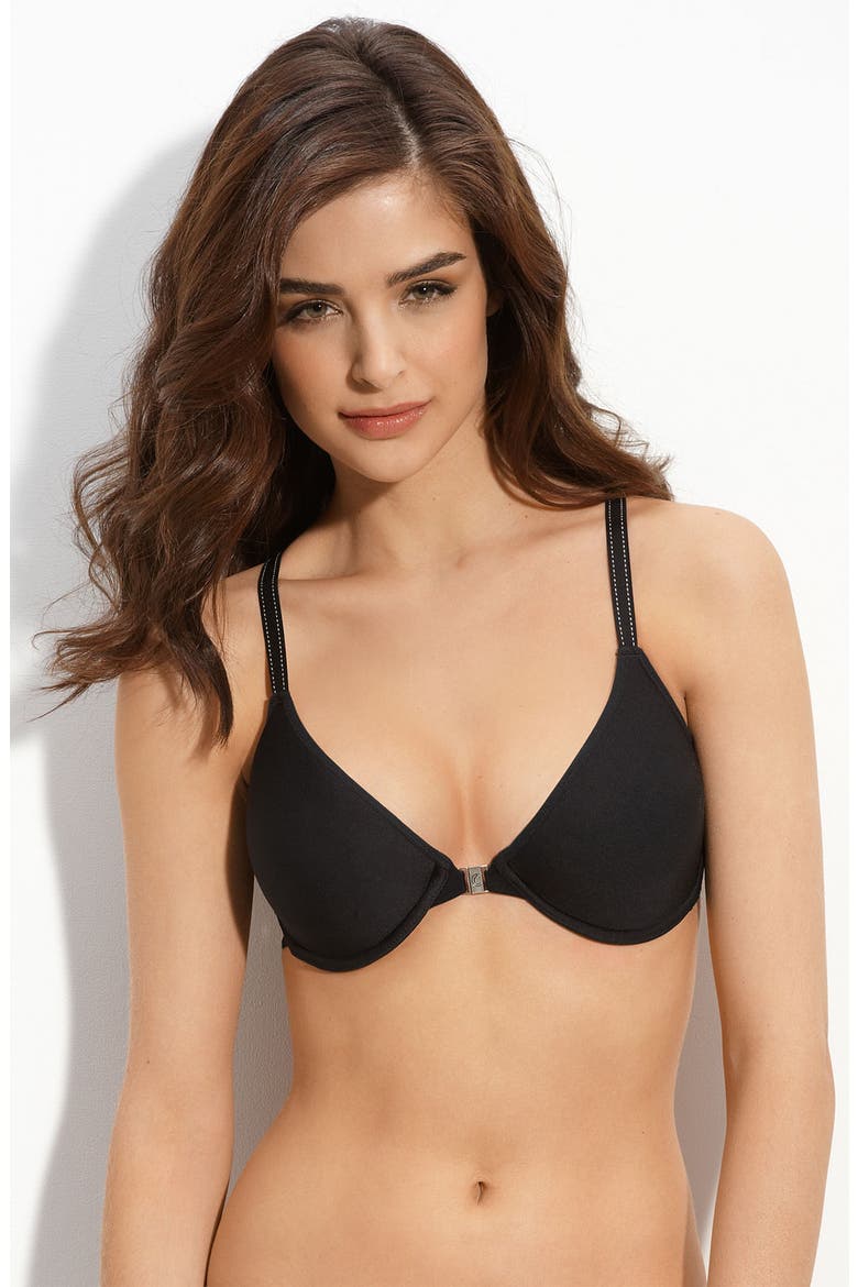 Chantelle Intimates 'Rive Gauche' Spacer Foam Racerback Bra, Main, color, BLACK