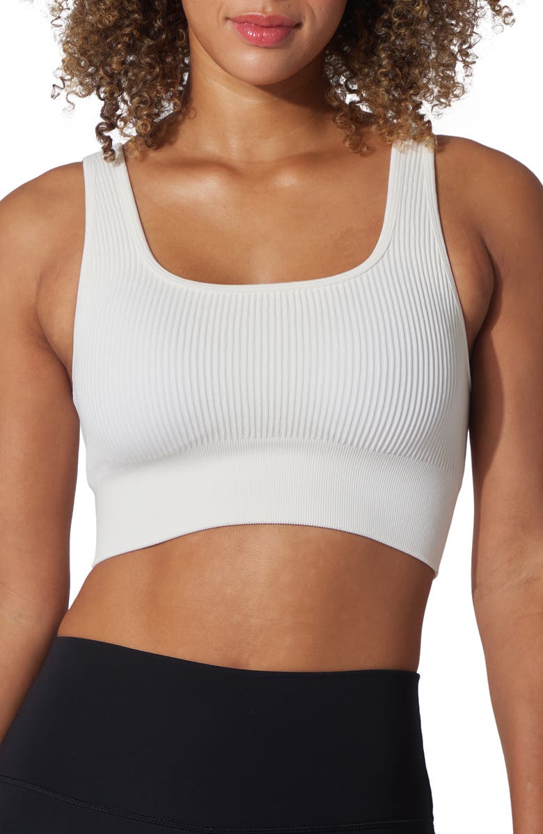 YOGALICIOUS Assorted 2-Pack Veyra Rib Seamless Sports Bras, Alternate, color, Tiramisu/ White Dove