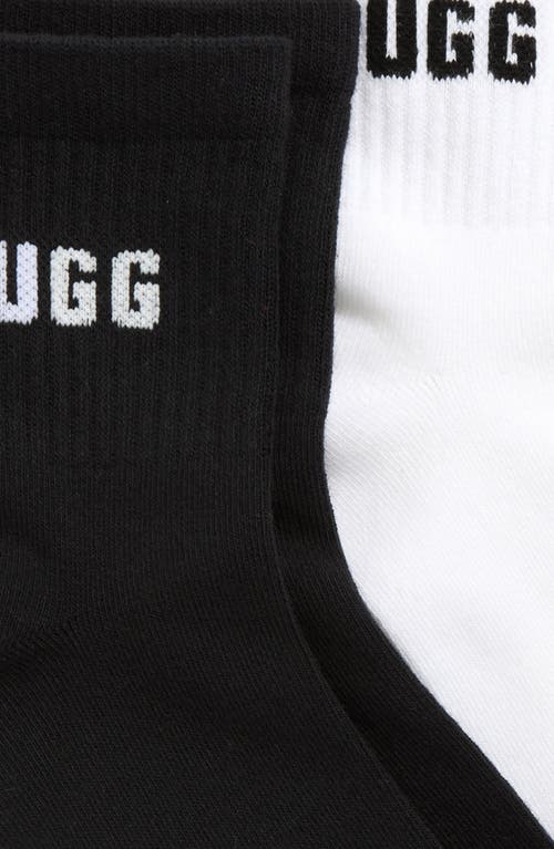 Ugg(r) Quinlin Assorted 2-pack Logo Quarter Socks In Multi