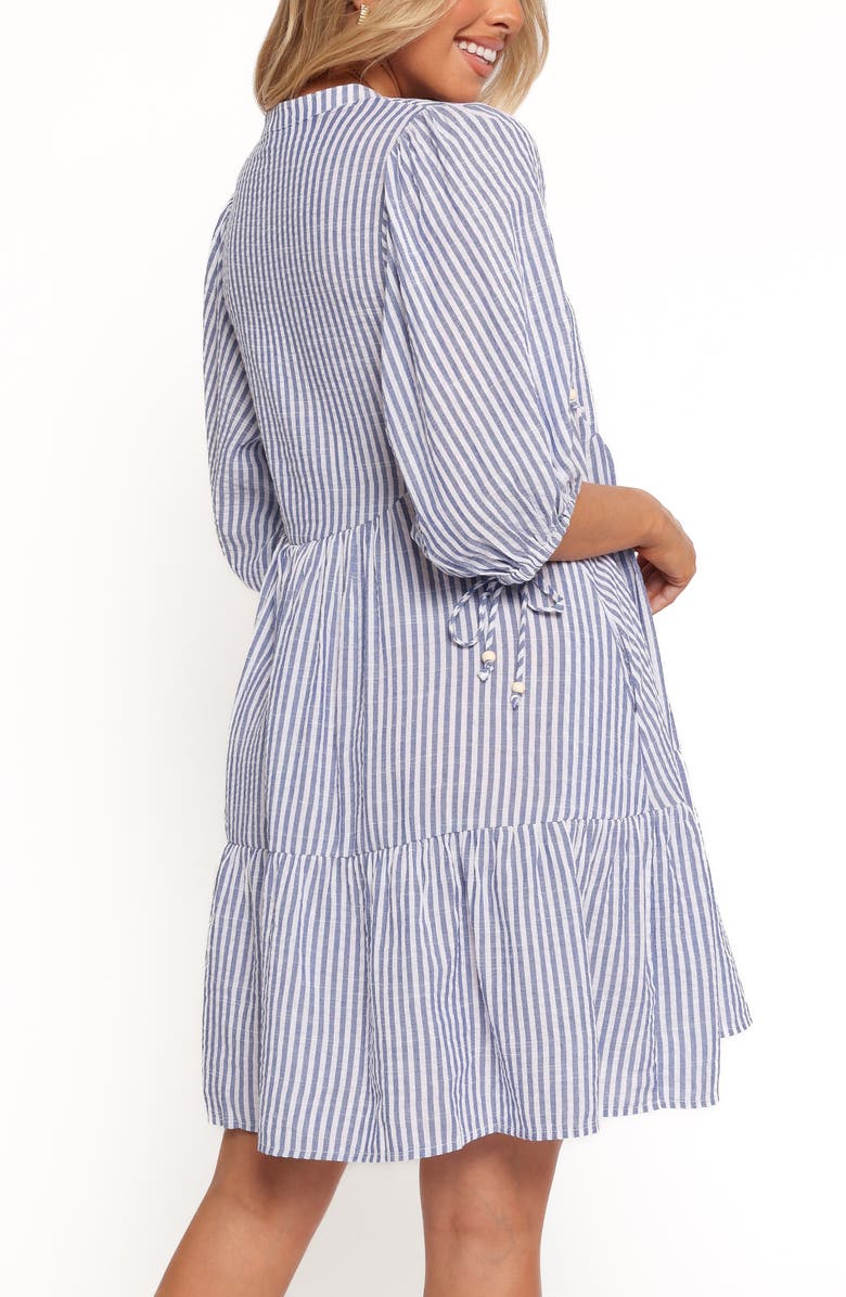 Petal & Pup Arden Long Sleeve Dress, Alternate, color, Blue Stripe