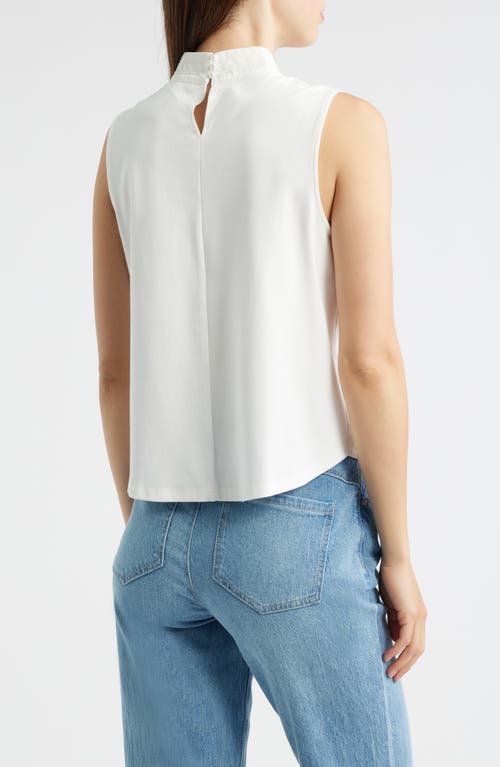 Wit & Wisdom Sleeveless Mock Neck Shell In White