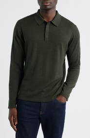 Robert Barakett Thomas Merino Wool Long Sleeve Polo