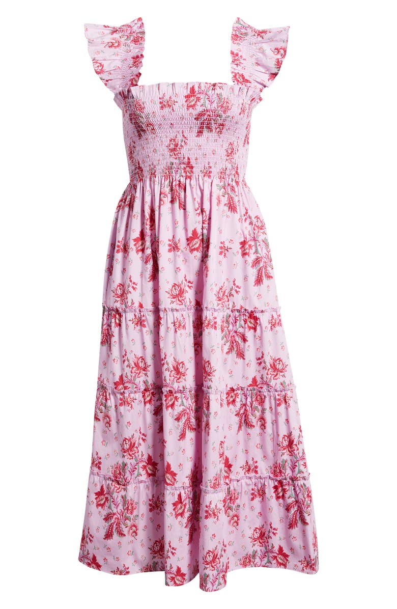 Hill House Home The Ellie Nap Midi Dress, Alternate, color, Delft Bouquet Pink