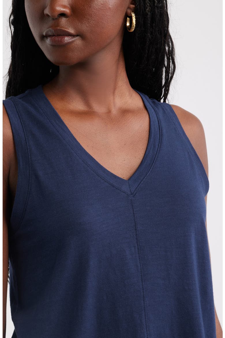 Cotton Blend Slub Swing Tank, Alternate, color, NAVY STILL