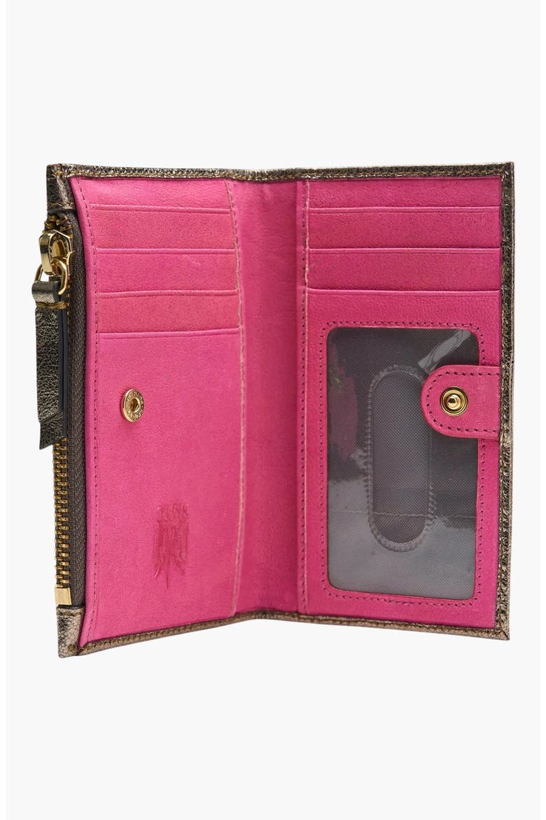Jen Slim Card Case With Zip Coin Pocket, Alternate, color, Gold